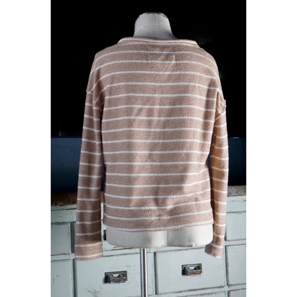 Anthropologie Devin Striped Textured Sweatshirt S - Picture 6 of 8